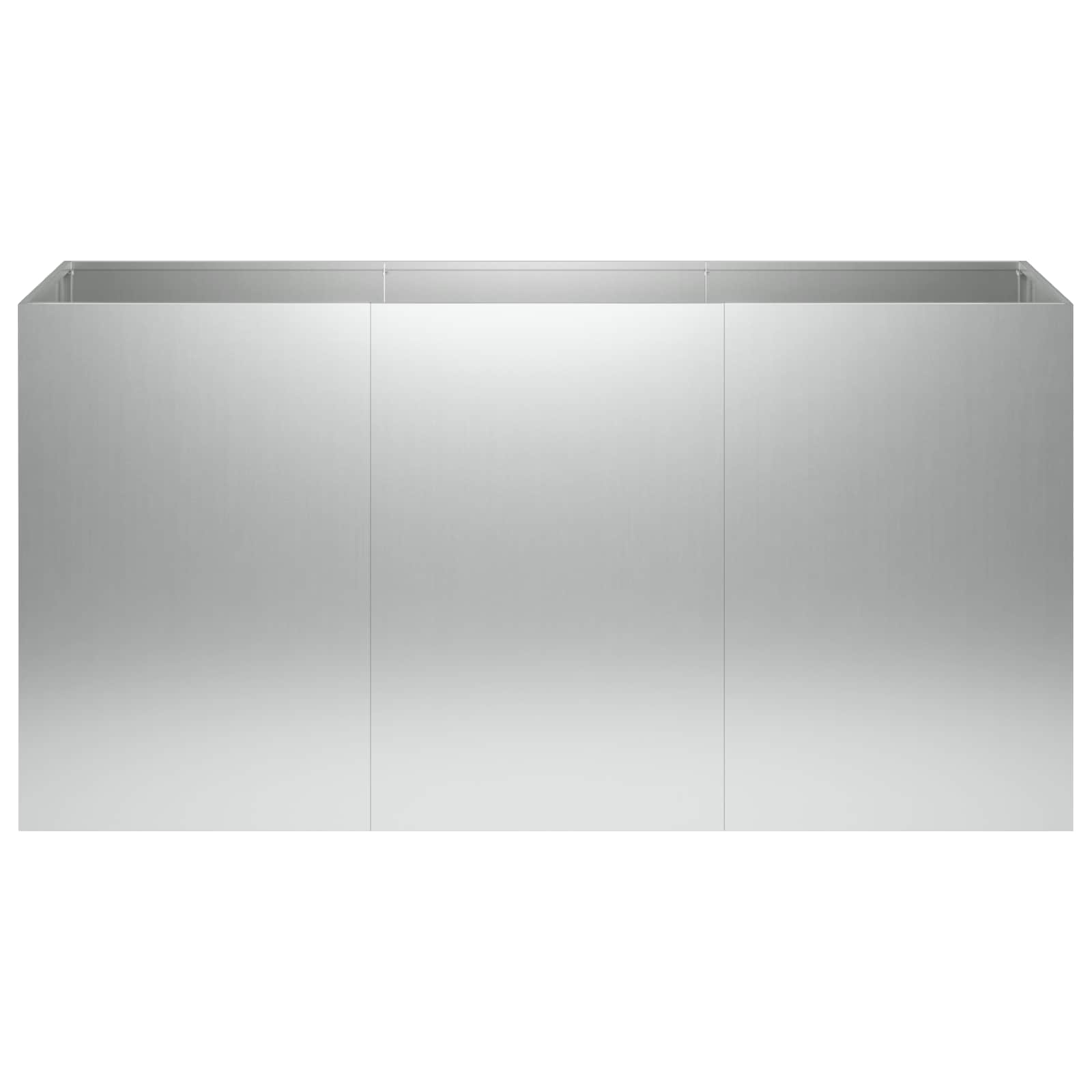 vidaXL Doniczka ogrodowa srebrny 120 x 40 x 60 cm Stal ocynkowana