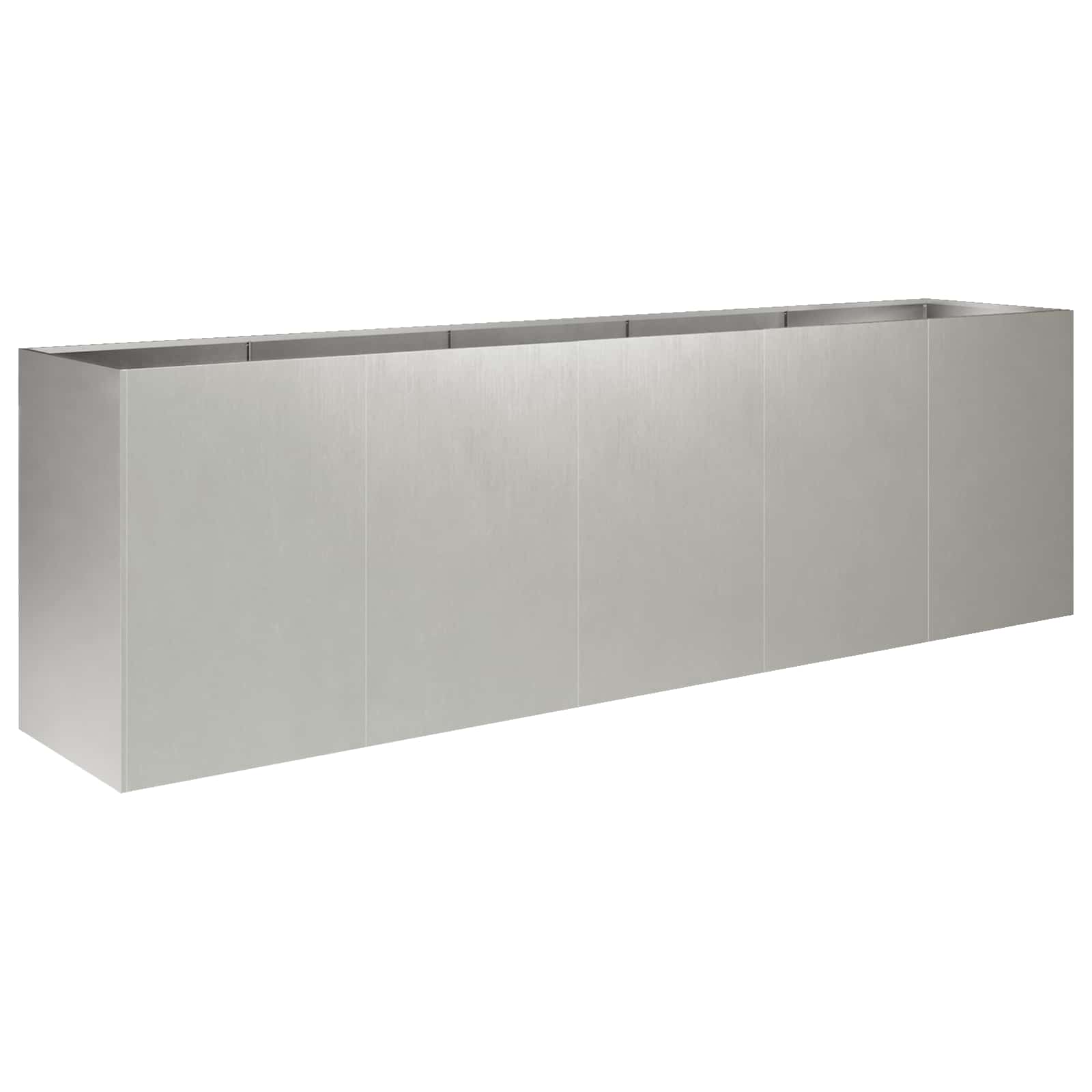 vidaXL Doniczka ogrodowa srebrny 200 x 40 x 60 cm Stal nierdzewna