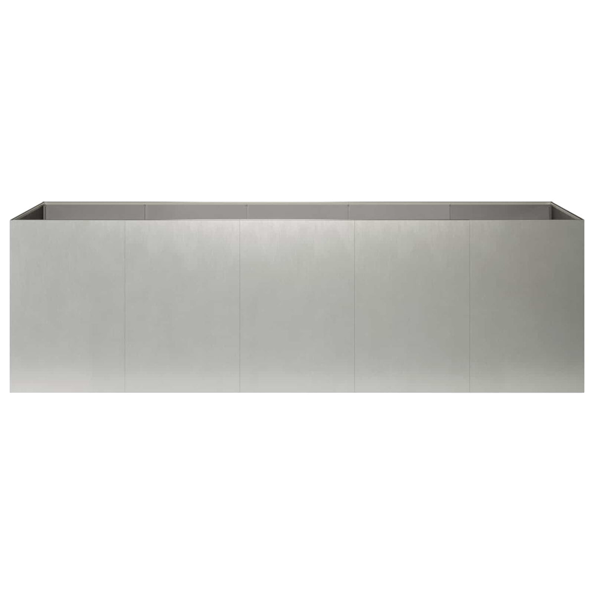 vidaXL Doniczka ogrodowa srebrny 200 x 40 x 60 cm Stal nierdzewna