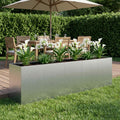 vidaXL Doniczka ogrodowa srebrny 200 x 40 x 60 cm Stal ocynkowana