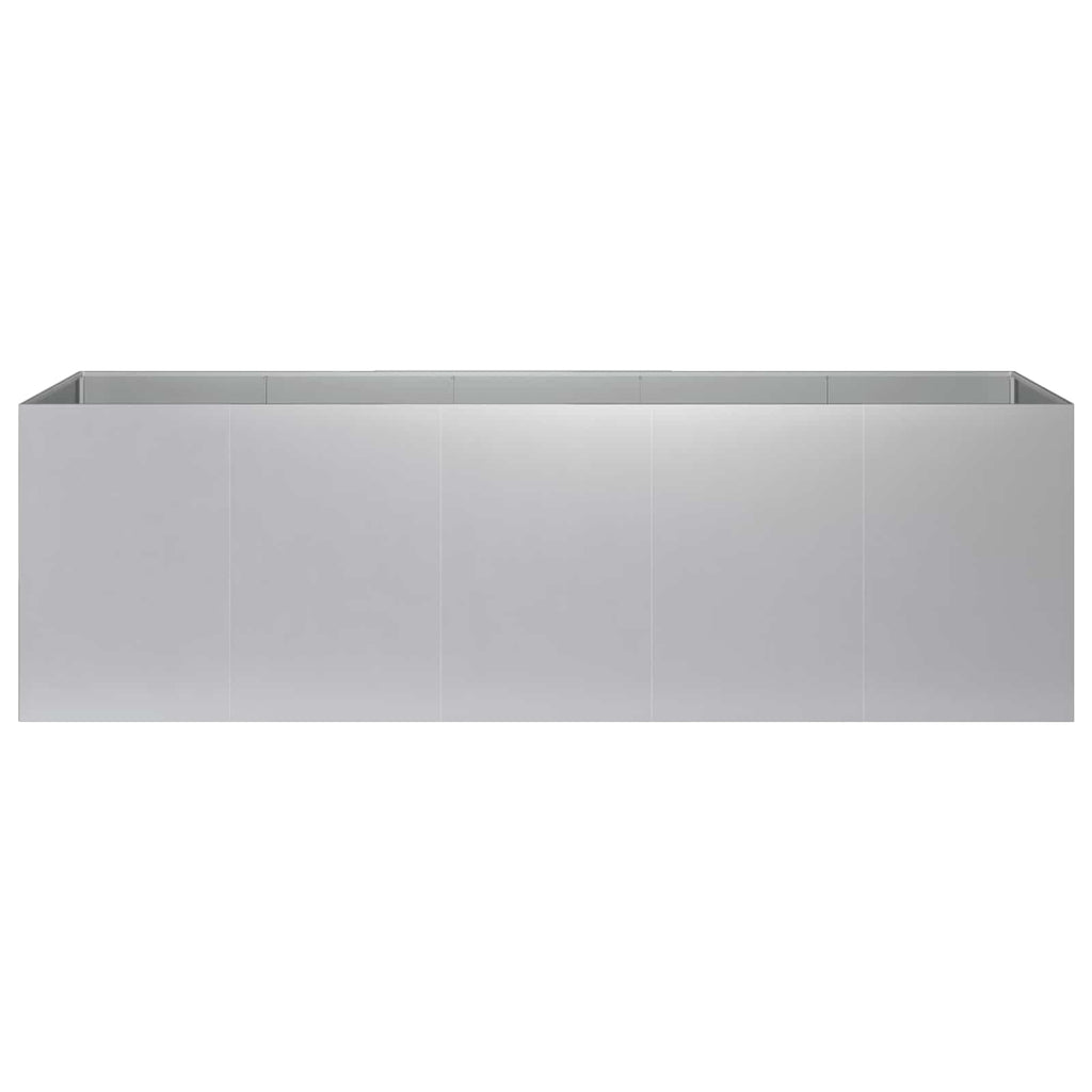 vidaXL Doniczka ogrodowa srebrny 200 x 40 x 60 cm Stal ocynkowana