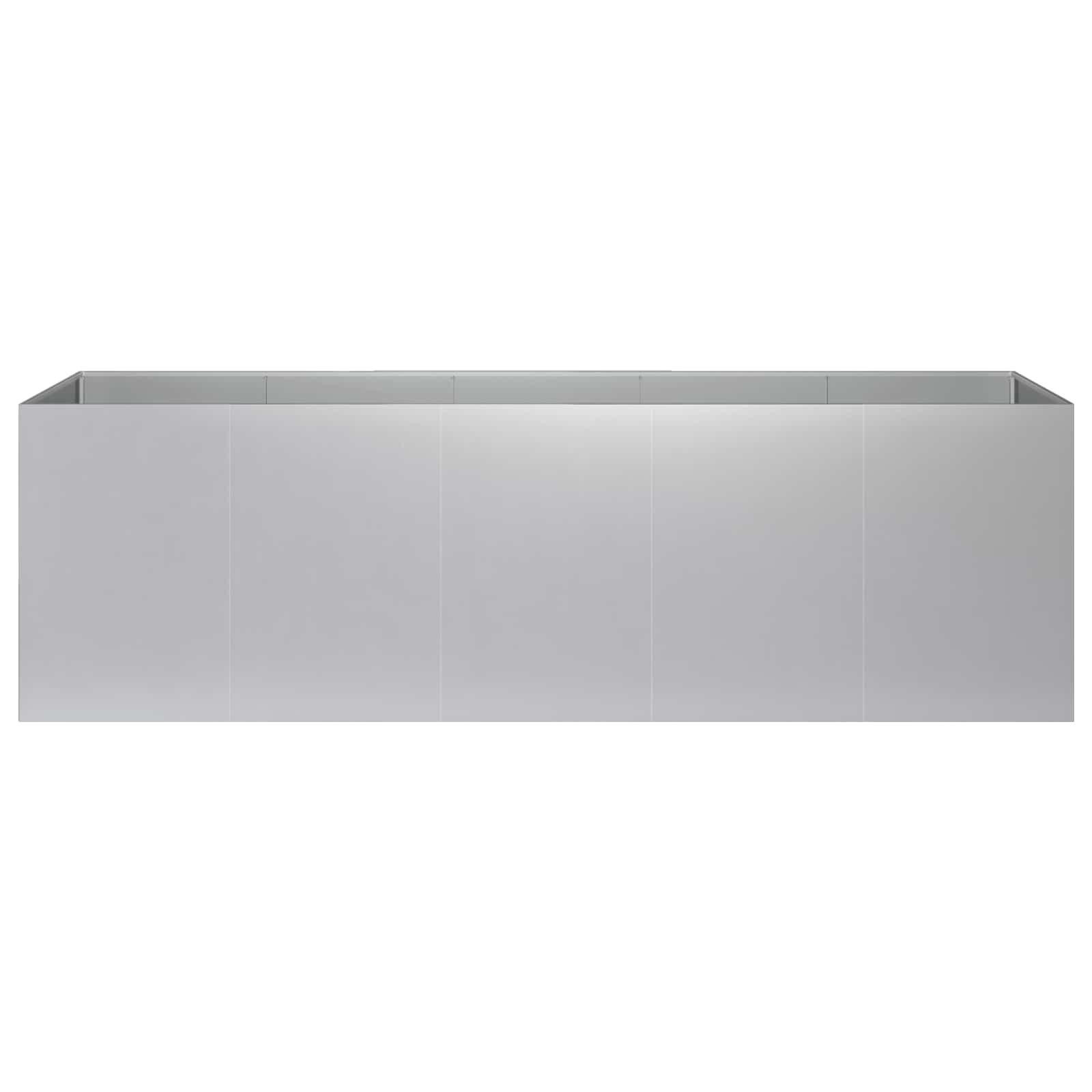 vidaXL Doniczka ogrodowa srebrny 200 x 40 x 60 cm Stal ocynkowana