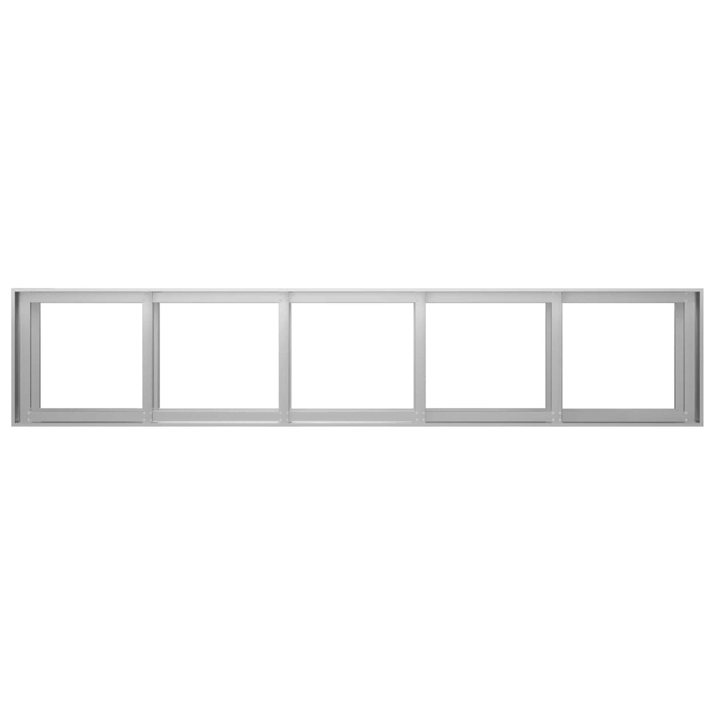 vidaXL Doniczka ogrodowa srebrny 200 x 40 x 60 cm Stal ocynkowana