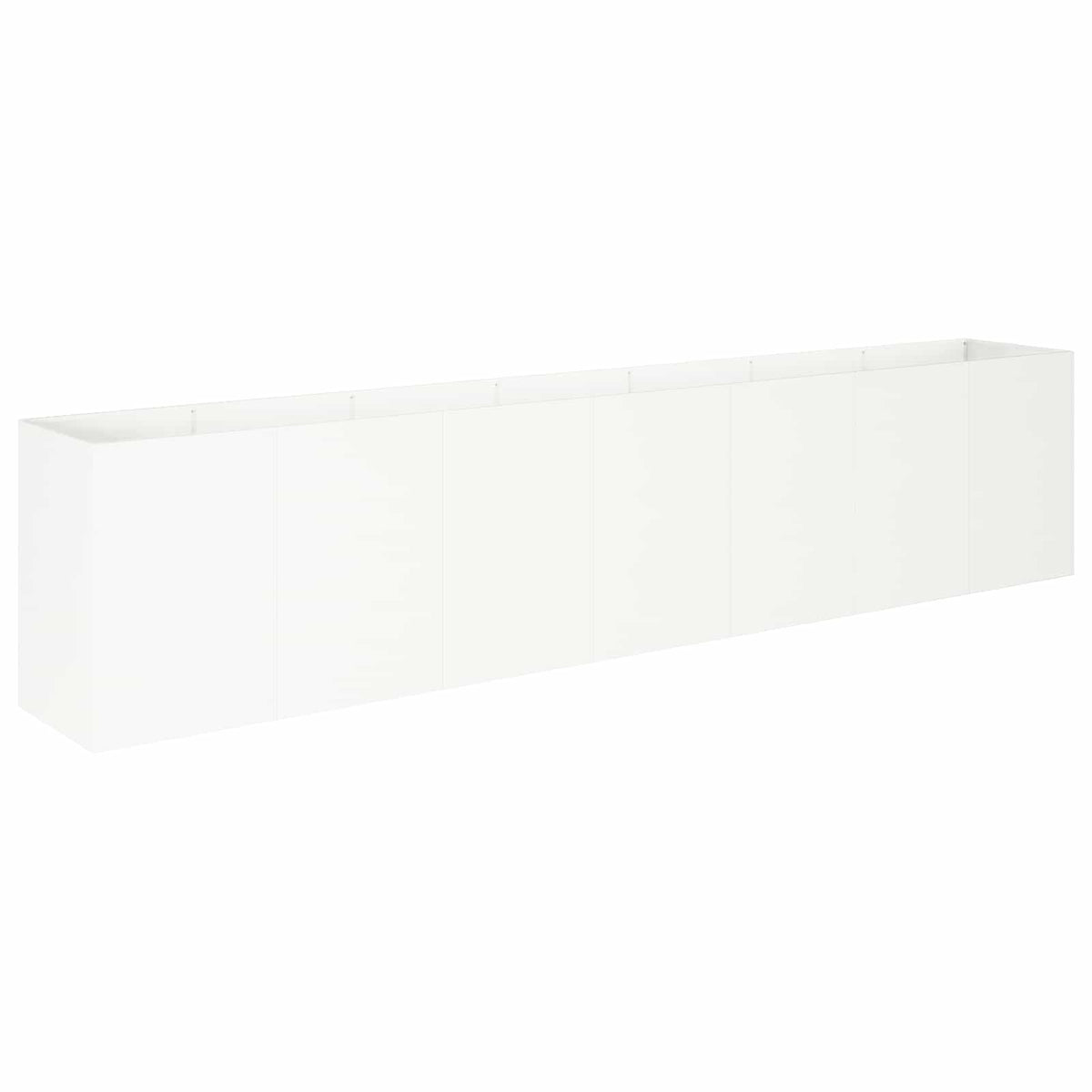 vidaXL Doniczka ogrodowa Biały 280 x 40 x 60 cm Stal zimnogięta