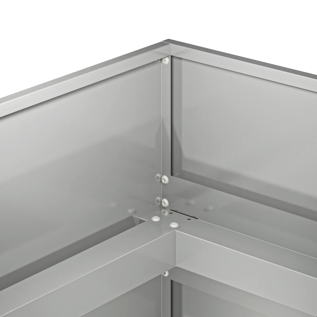 vidaXL Doniczka ogrodowa srebrny 280 x 40 x 60 cm Stal ocynkowana