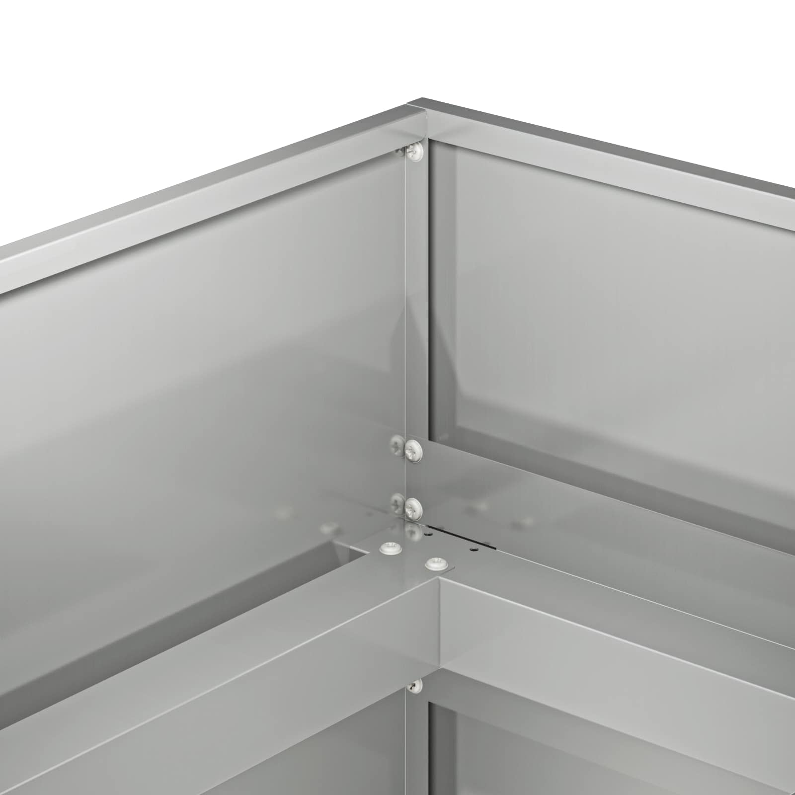 vidaXL Doniczka ogrodowa srebrny 280 x 40 x 60 cm Stal ocynkowana
