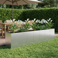 vidaXL Doniczka ogrodowa srebrny 280 x 40 x 60 cm Stal ocynkowana