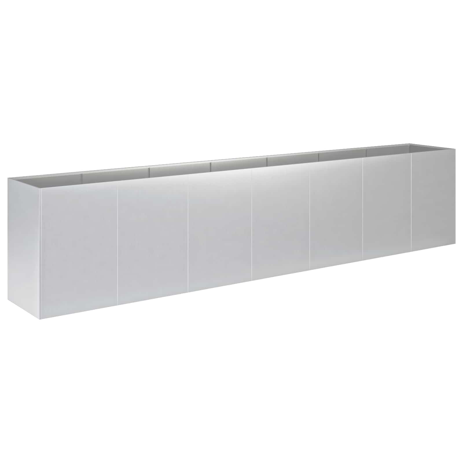 vidaXL Doniczka ogrodowa srebrny 280 x 40 x 60 cm Stal ocynkowana