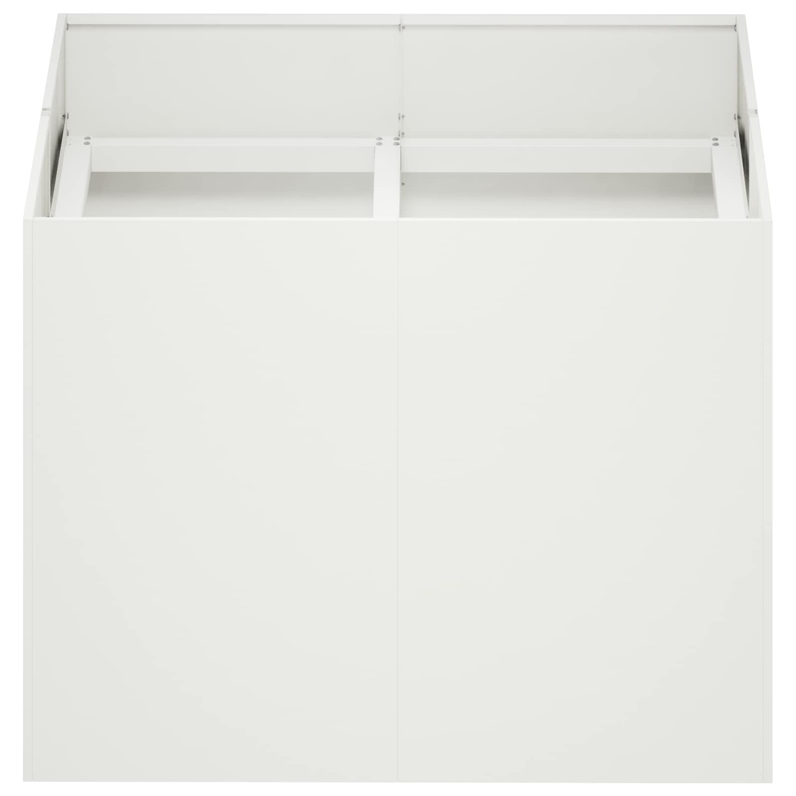 vidaXL Doniczka ogrodowa Biały 80 x 80 x 60 cm Stal zimnogięta