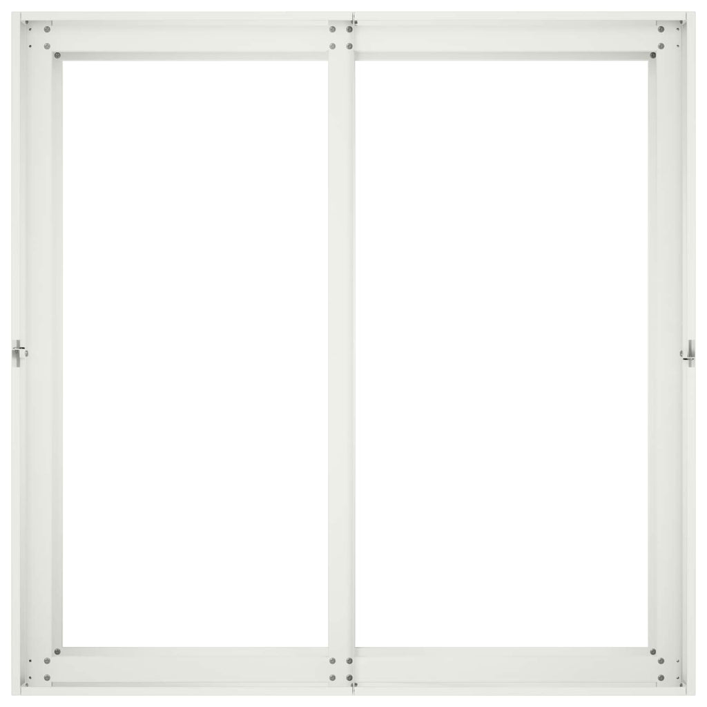 vidaXL Doniczka ogrodowa Biały 80 x 80 x 60 cm Stal zimnogięta
