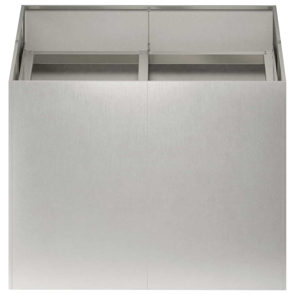 vidaXL Doniczka ogrodowa srebrny 80 x 80 x 60 cm Stal nierdzewna