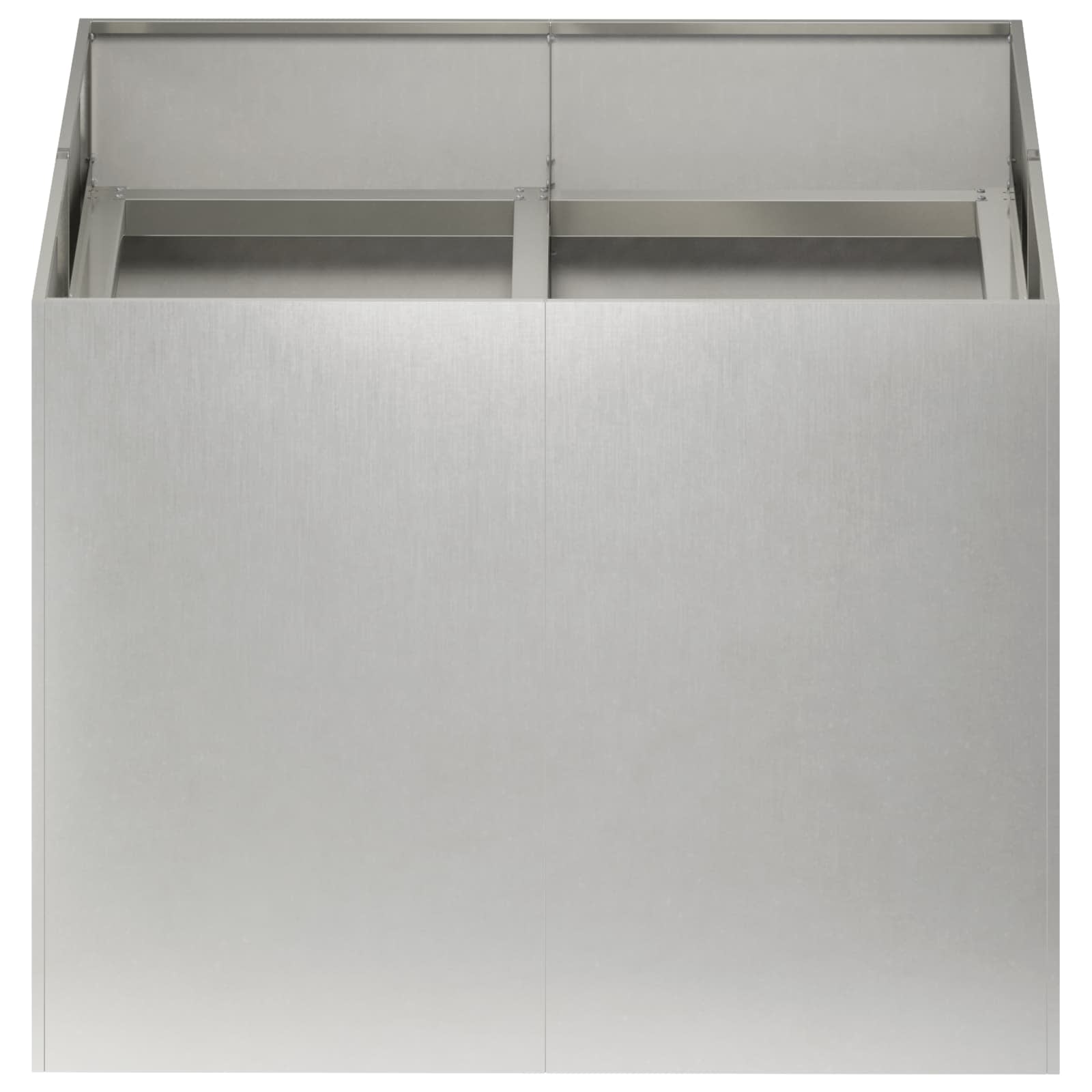 vidaXL Doniczka ogrodowa srebrny 80 x 80 x 60 cm Stal nierdzewna