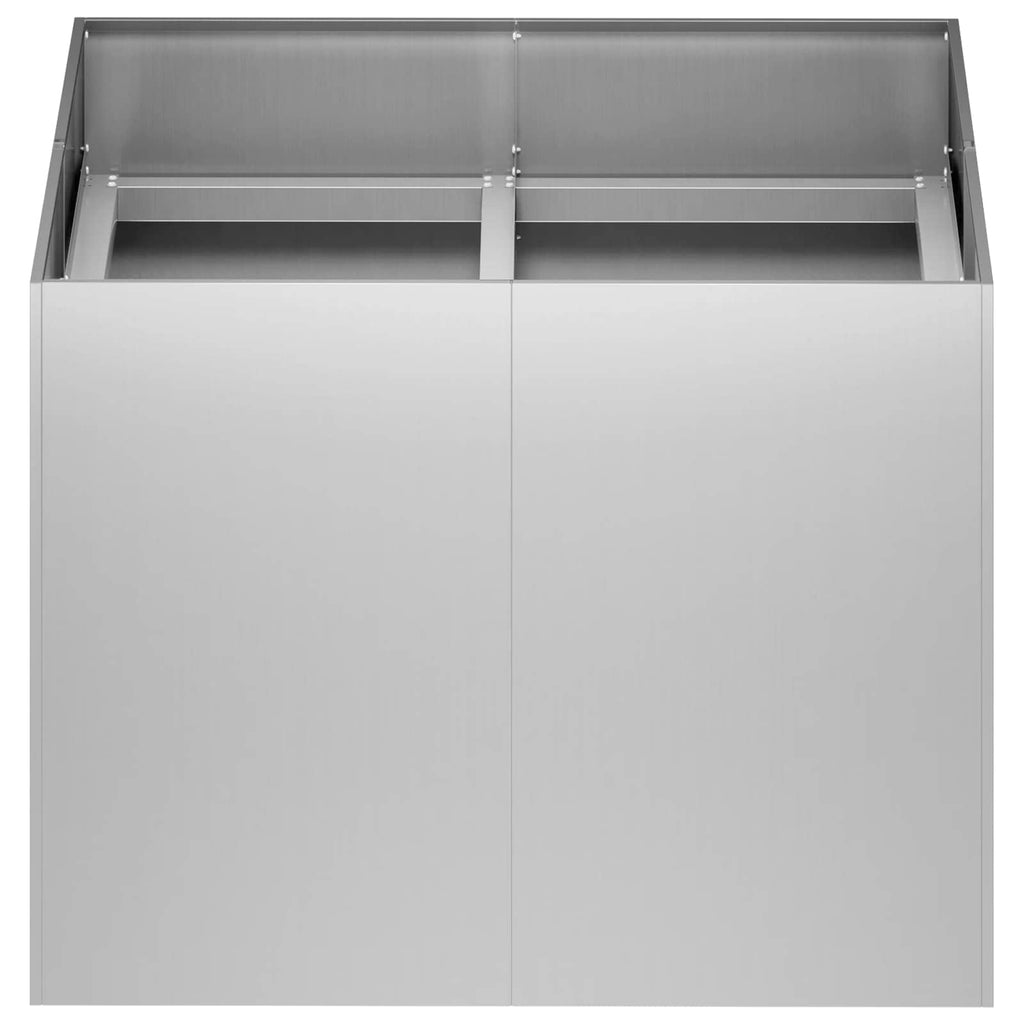 vidaXL Doniczka ogrodowa srebrny 80 x 80 x 60 cm Stal ocynkowana
