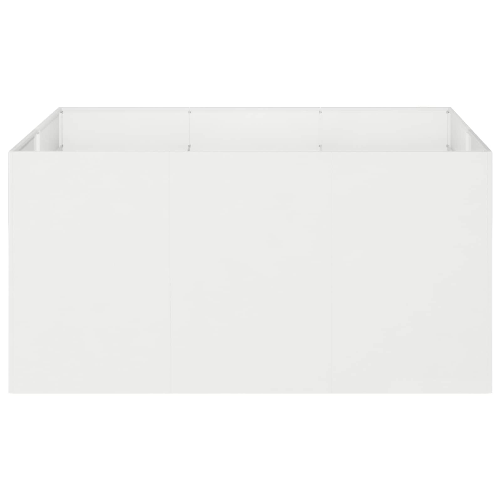 vidaXL Doniczka ogrodowa Biały 120 x 80 x 60 cm Stal zimnogięta
