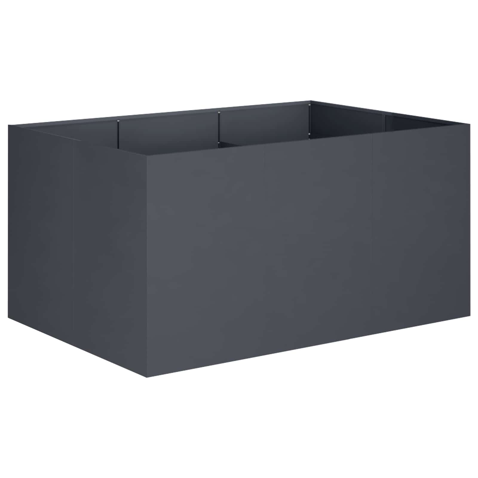 vidaXL Doniczka ogrodowa antracytowy 120 x 80 x 60 cm Stal zimnogięta