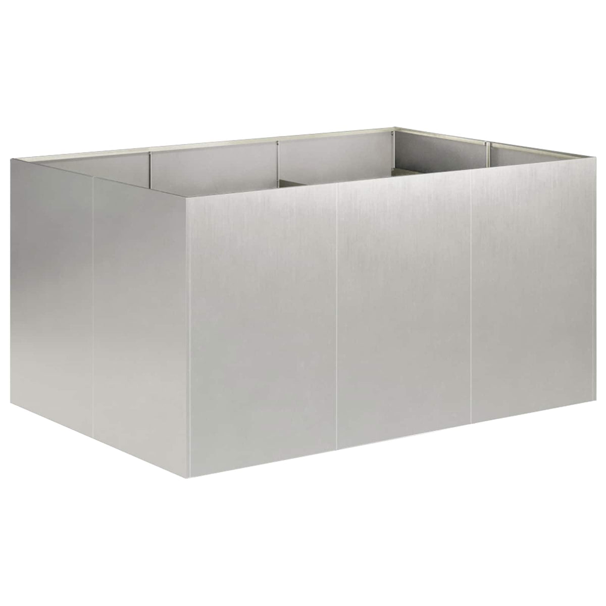 vidaXL Doniczka ogrodowa srebrny 120 x 80 x 60 cm Stal nierdzewna