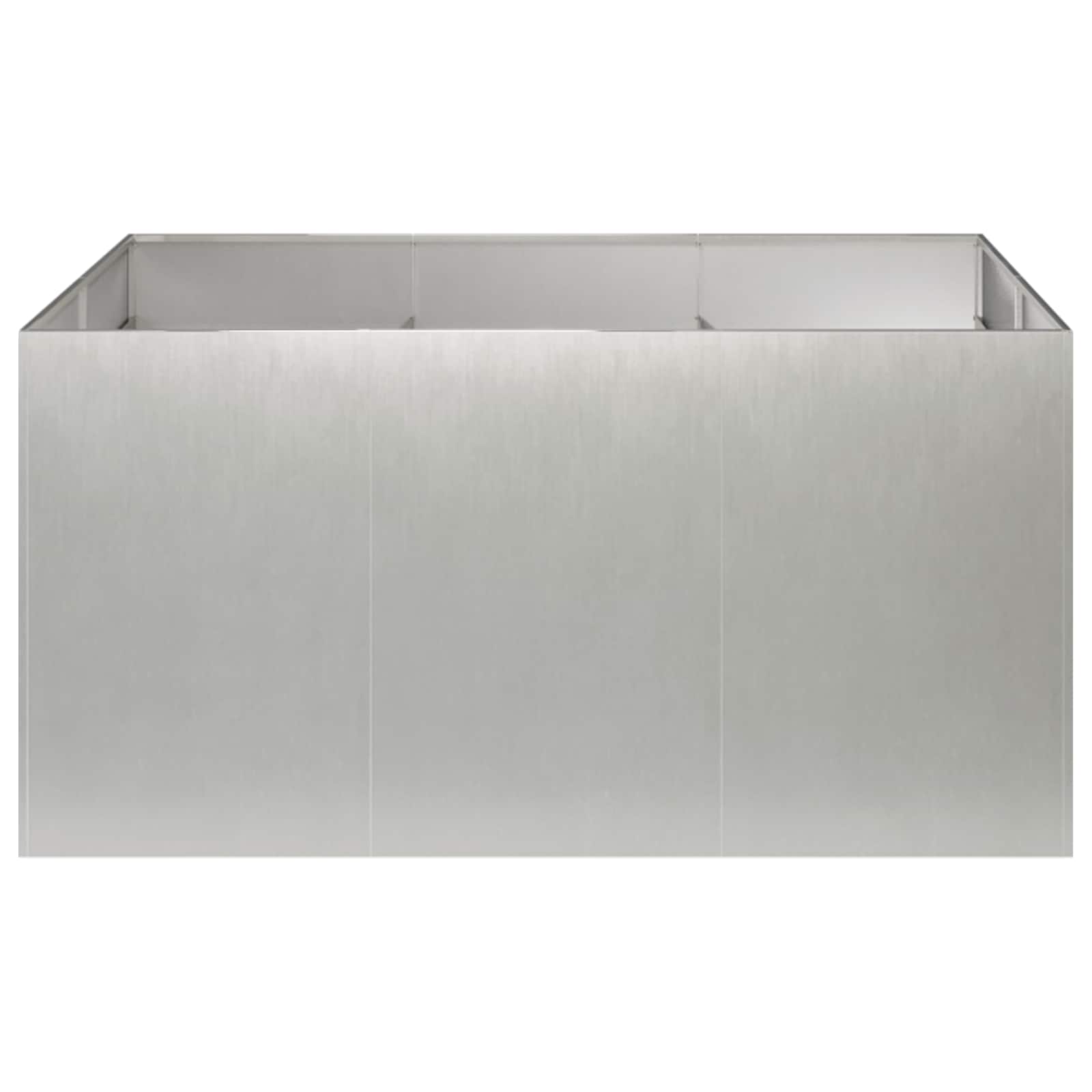 vidaXL Doniczka ogrodowa srebrny 120 x 80 x 60 cm Stal nierdzewna