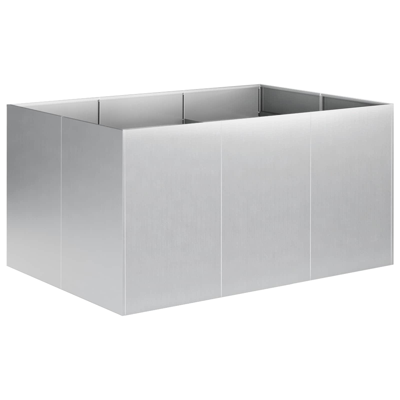 vidaXL Doniczka ogrodowa srebrny 120 x 80 x 60 cm Stal ocynkowana