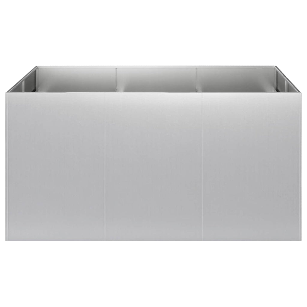 vidaXL Doniczka ogrodowa srebrny 120 x 80 x 60 cm Stal ocynkowana