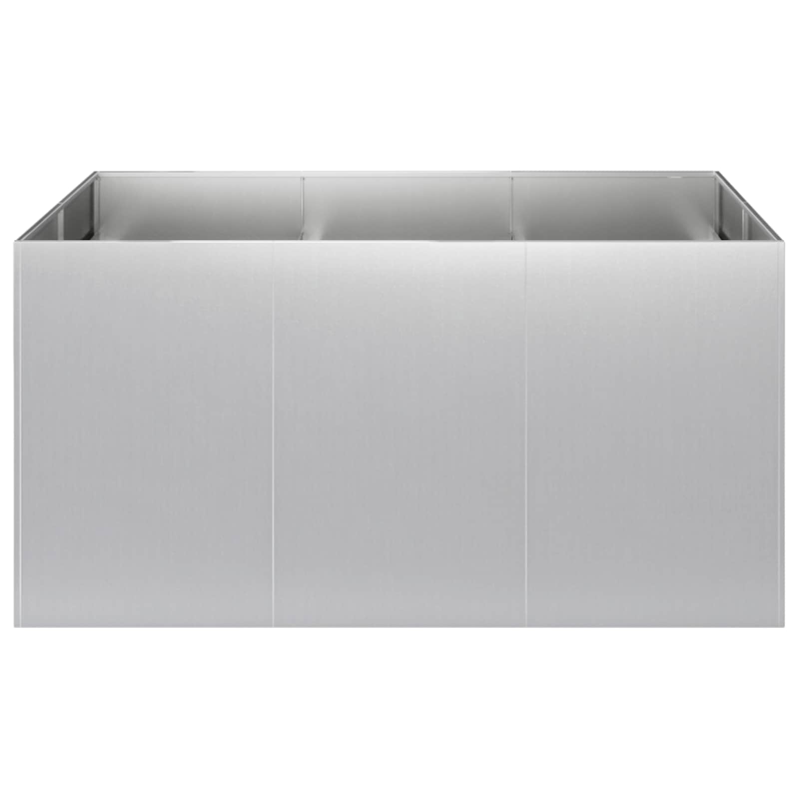 vidaXL Doniczka ogrodowa srebrny 120 x 80 x 60 cm Stal ocynkowana