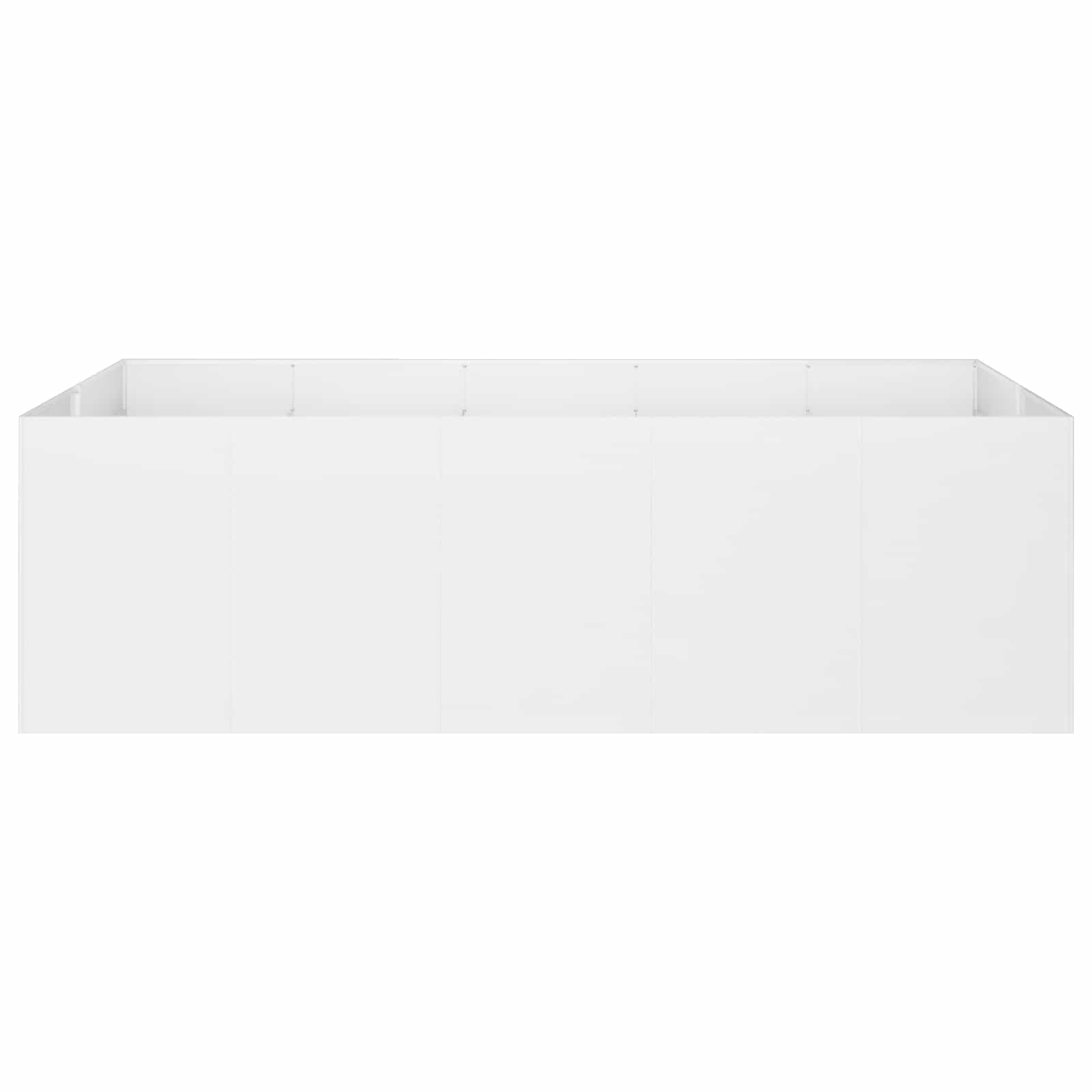 vidaXL Doniczka ogrodowa Biały 200 x 80 x 60 cm Stal zimnogięta