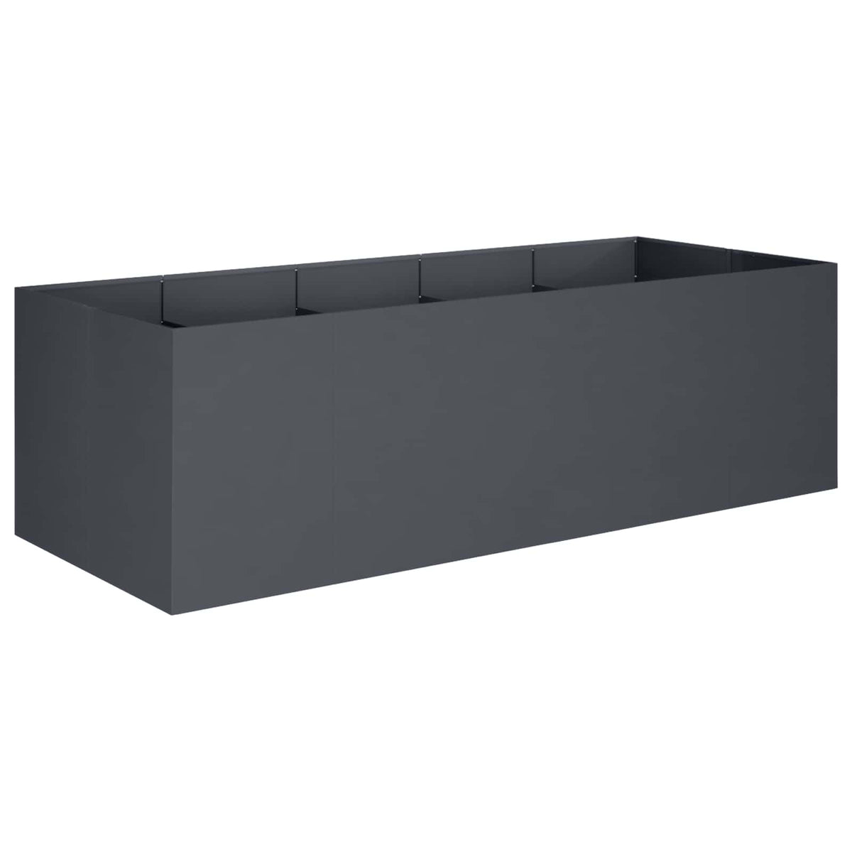 vidaXL Doniczka ogrodowa antracytowy 200 x 80 x 60 cm Stal zimnogięta