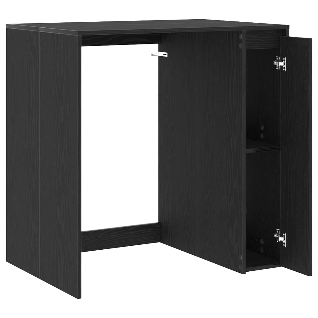 vidaXL Szafka na pralkę z przechowywaniem Czarny Dąb 87 x 60 x 89 cm