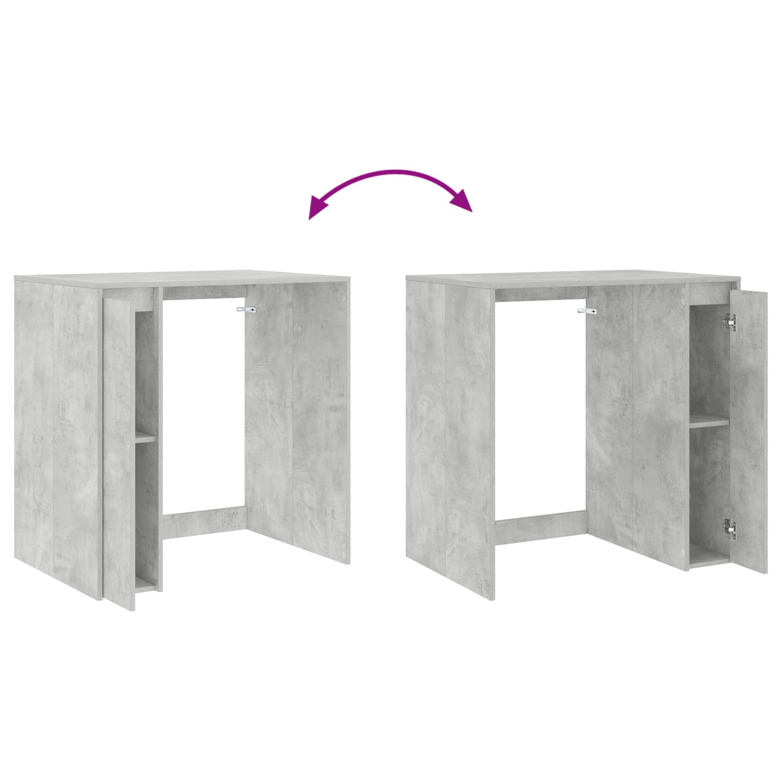 vidaXL Szafka na pralkę z przechowywaniem Betonowy 87 x 60 x 89 cm