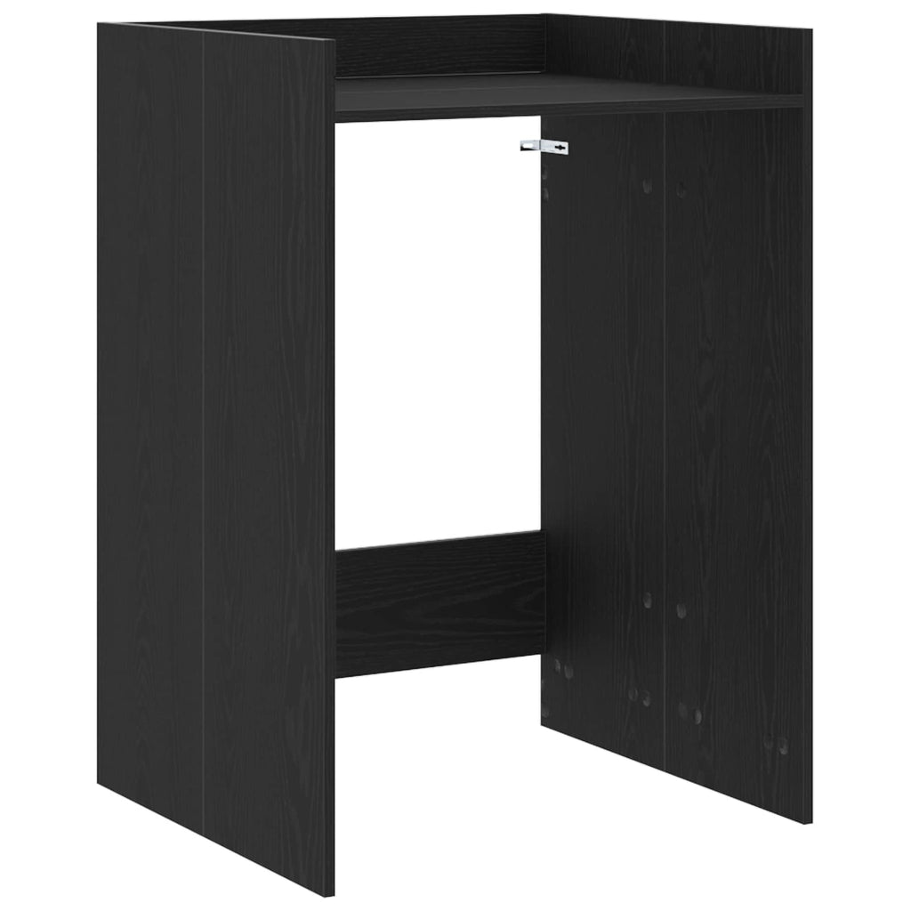 vidaXL Szafka na pralkę z przechowywaniem Czarny Dąb 67,5 x 62 x 97 cm