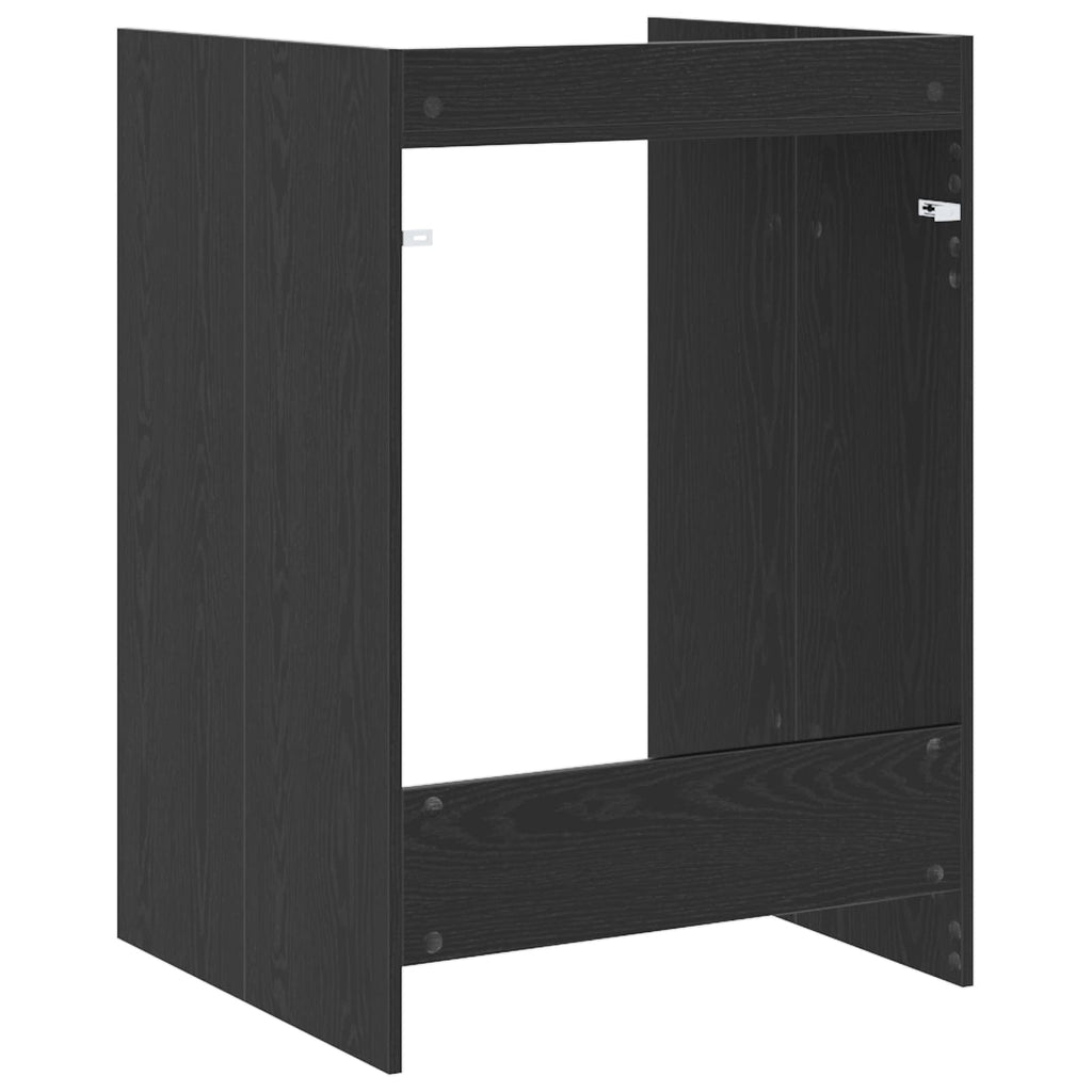 vidaXL Szafka na pralkę z przechowywaniem Czarny Dąb 67,5 x 62 x 97 cm