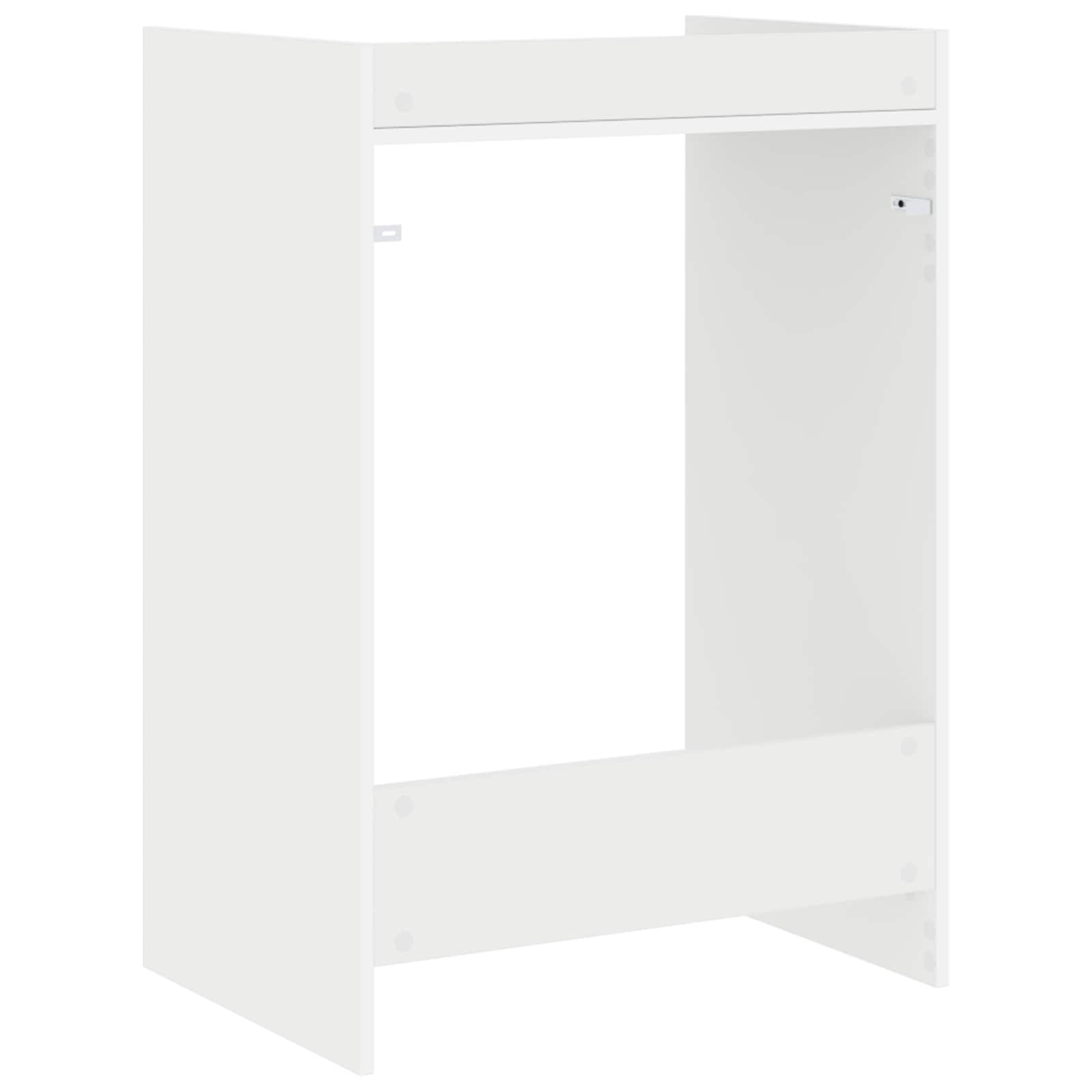 vidaXL Szafka na pralkę z przechowywaniem Biały 67,5 x 48 x 97 cm
