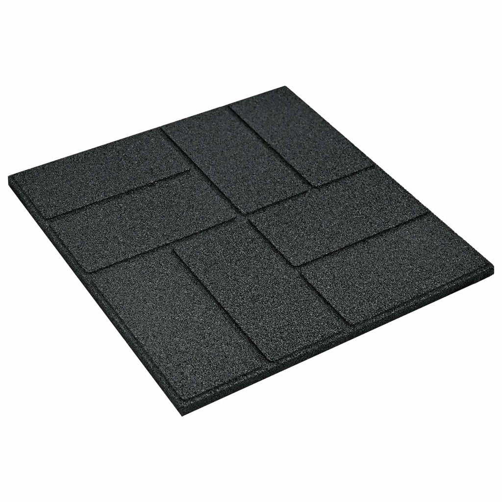vidaXL Kamień kroczący 6 pcs Czarny 40,5 x 40,5 x 2 cm Guma