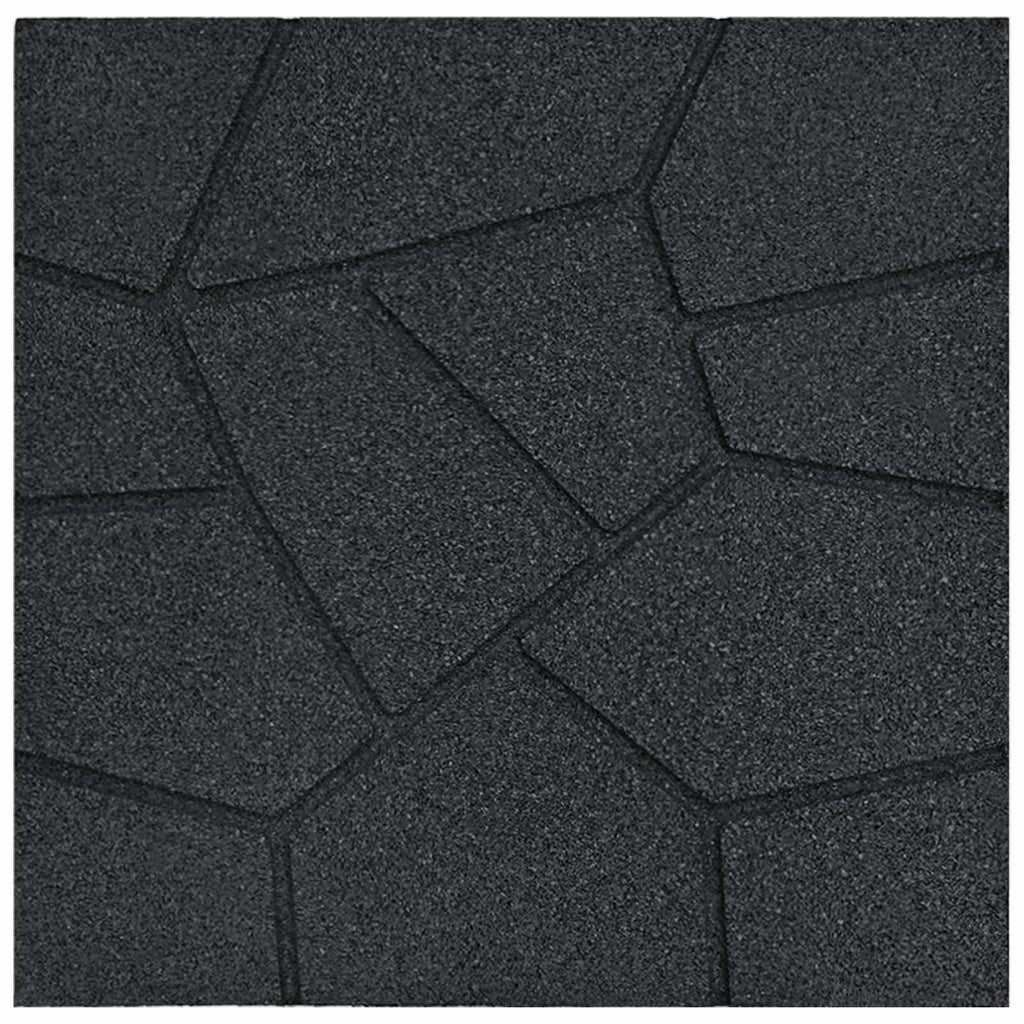 vidaXL Kamień kroczący 6 pcs Czarny 40,5 x 40,5 x 2 cm Guma