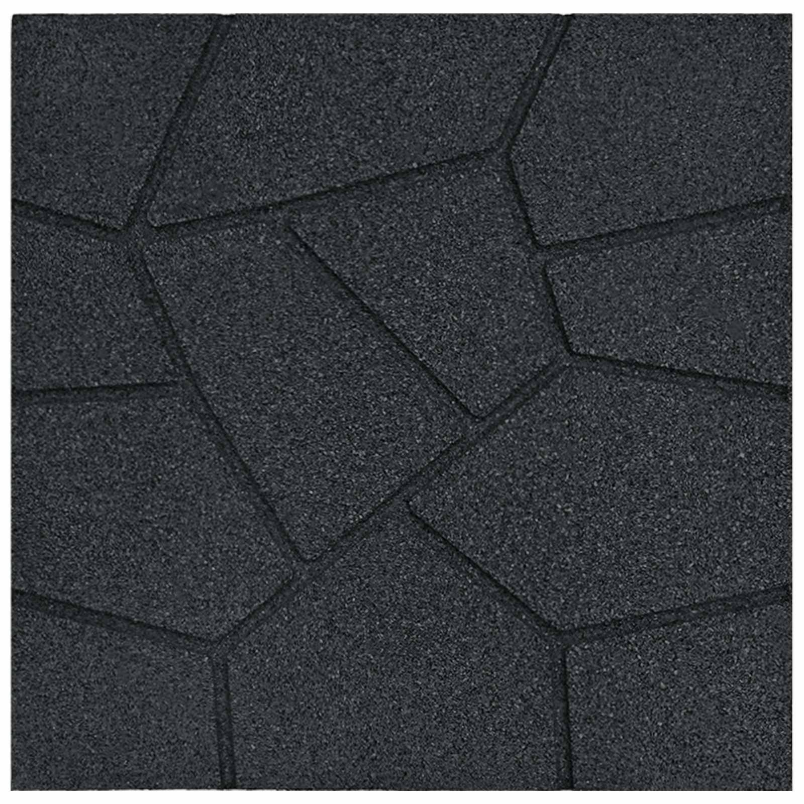 vidaXL Kamień kroczący 6 pcs Czarny 40,5 x 40,5 x 2 cm Guma