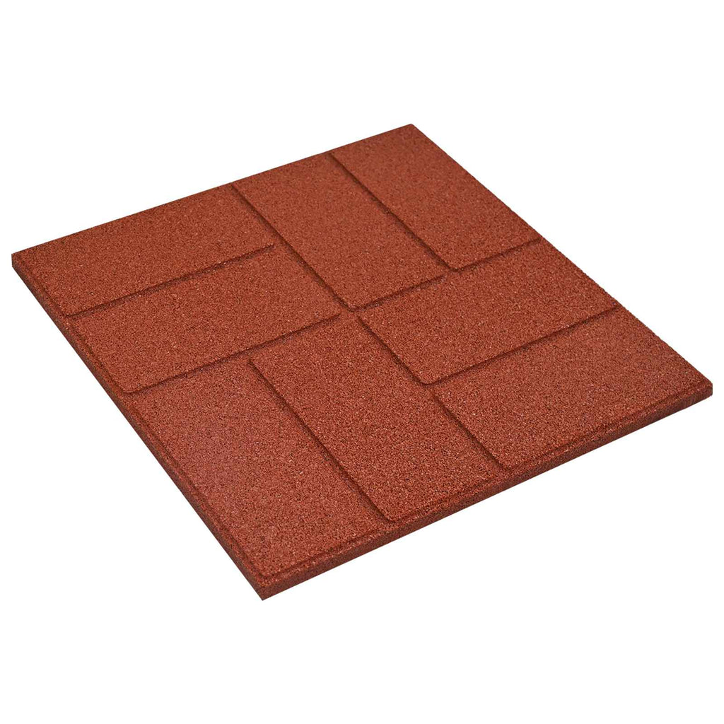 vidaXL Kamień kroczący 6 pcs Czerwony 40,5 x 40,5 x 2 cm Guma