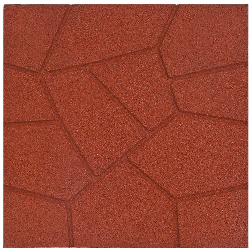 vidaXL Kamień kroczący 6 pcs Czerwony 40,5 x 40,5 x 2 cm Guma