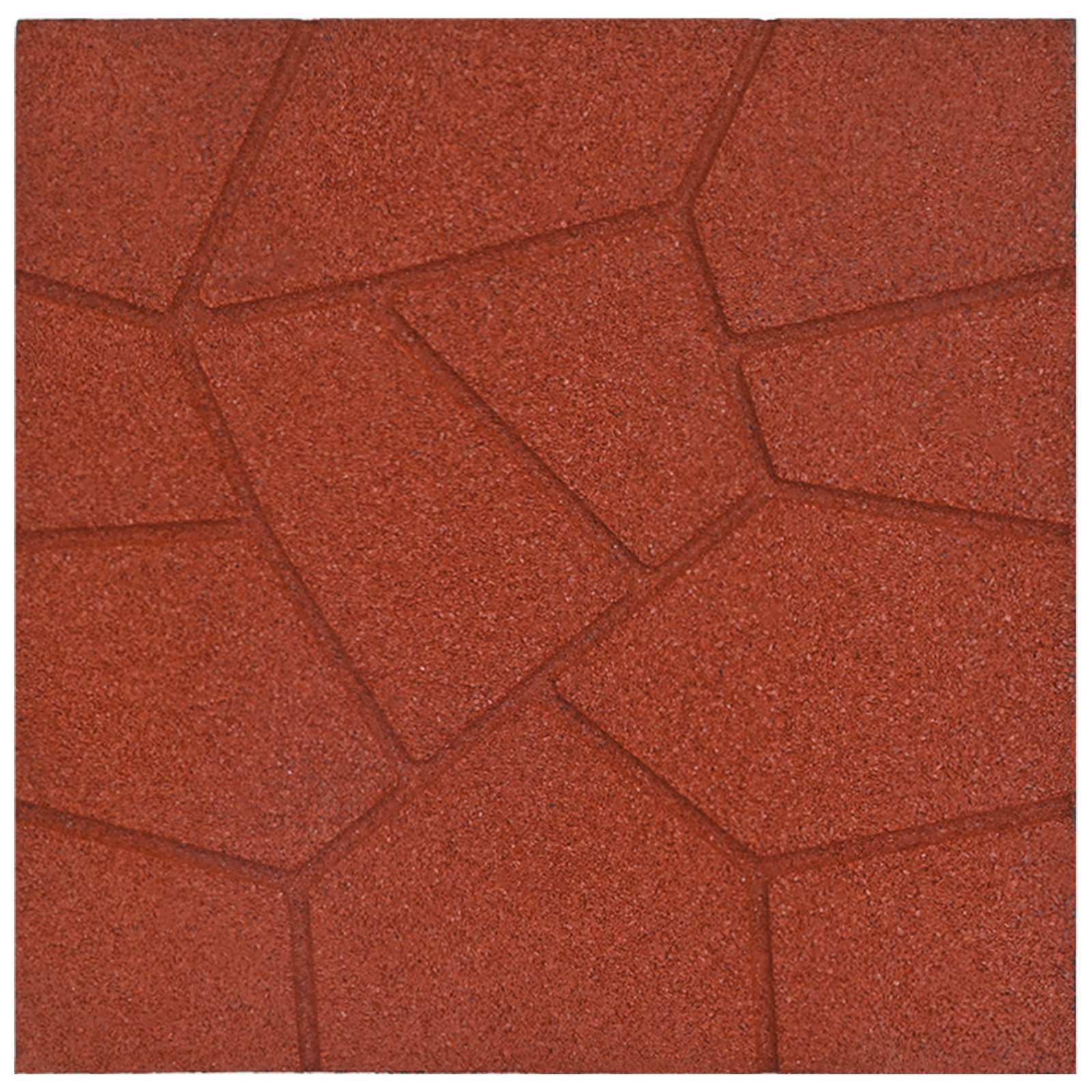 vidaXL Kamień kroczący 6 pcs Czerwony 40,5 x 40,5 x 2 cm Guma