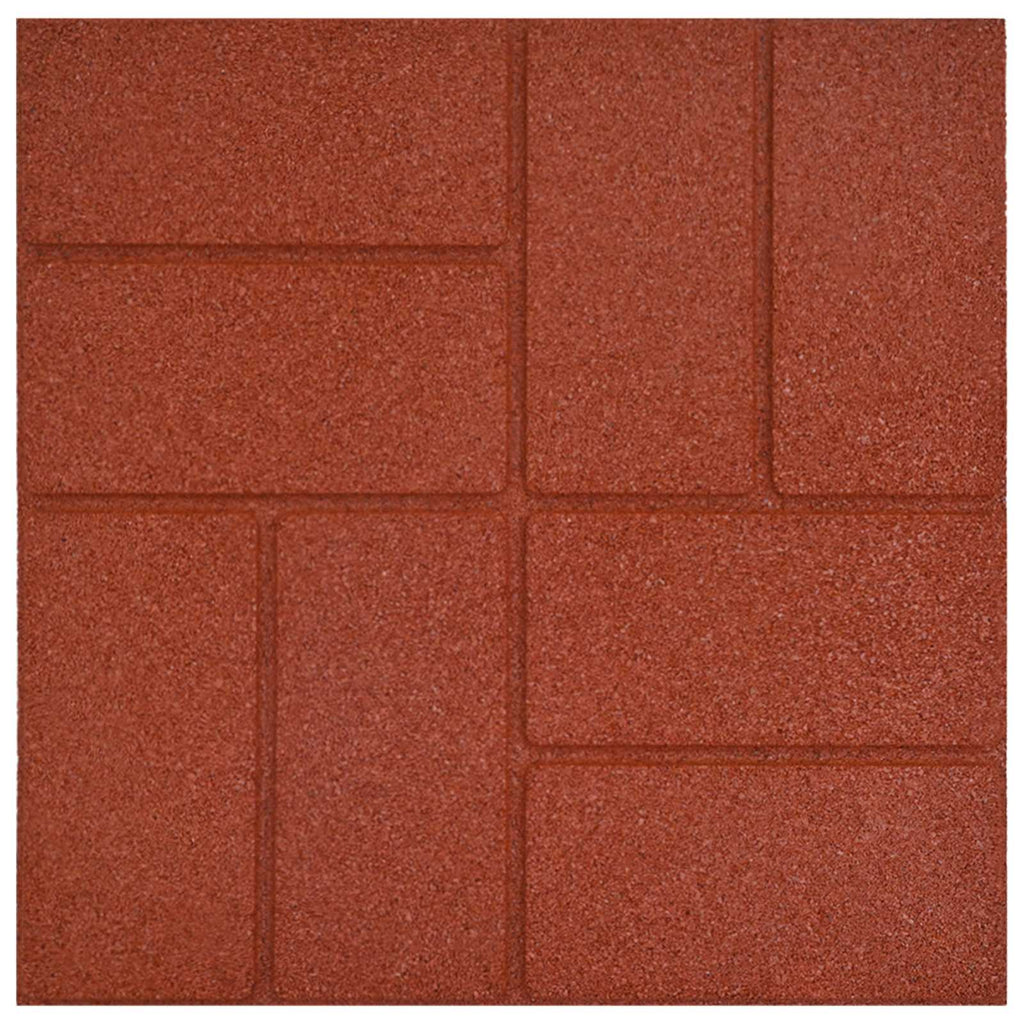 vidaXL Kamień kroczący 6 pcs Czerwony 40,5 x 40,5 x 2 cm Guma
