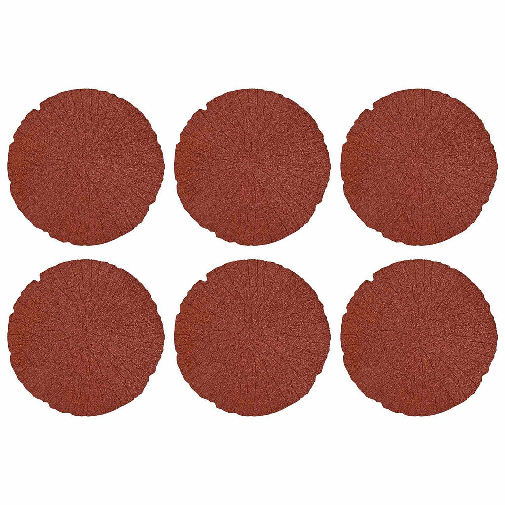 vidaXL Kamień kroczący 6 pcs Czerwony Ø 45 x 1,8 cm Guma