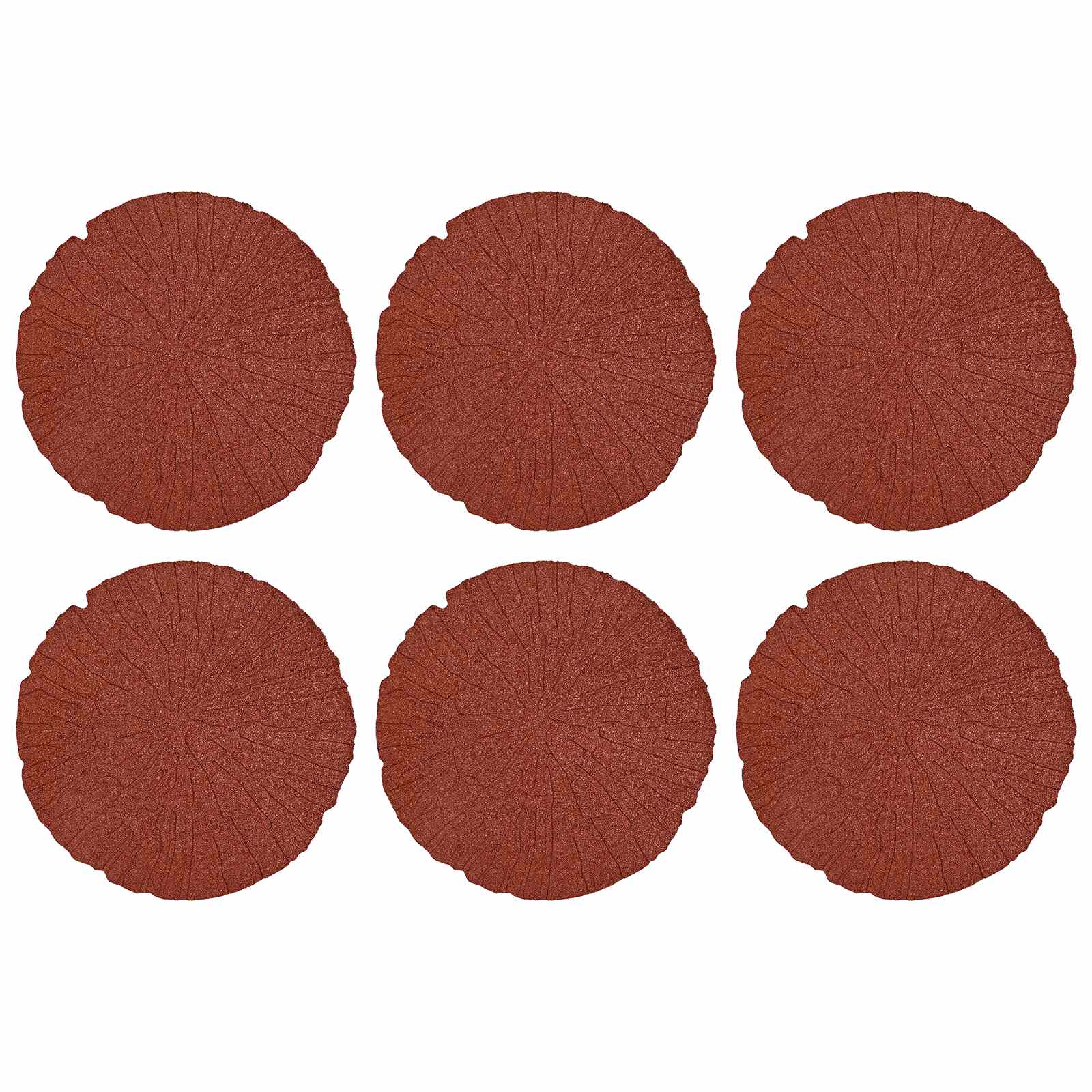 vidaXL Kamień kroczący 6 pcs Czerwony Ø 45 x 1,8 cm Guma
