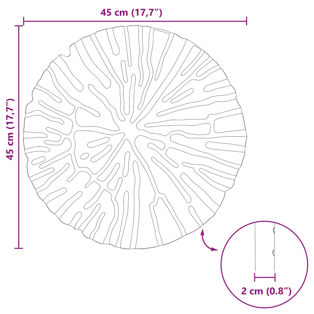 vidaXL Kamień kroczący 6 pcs Czerwony Ø 45 x 1,8 cm Guma
