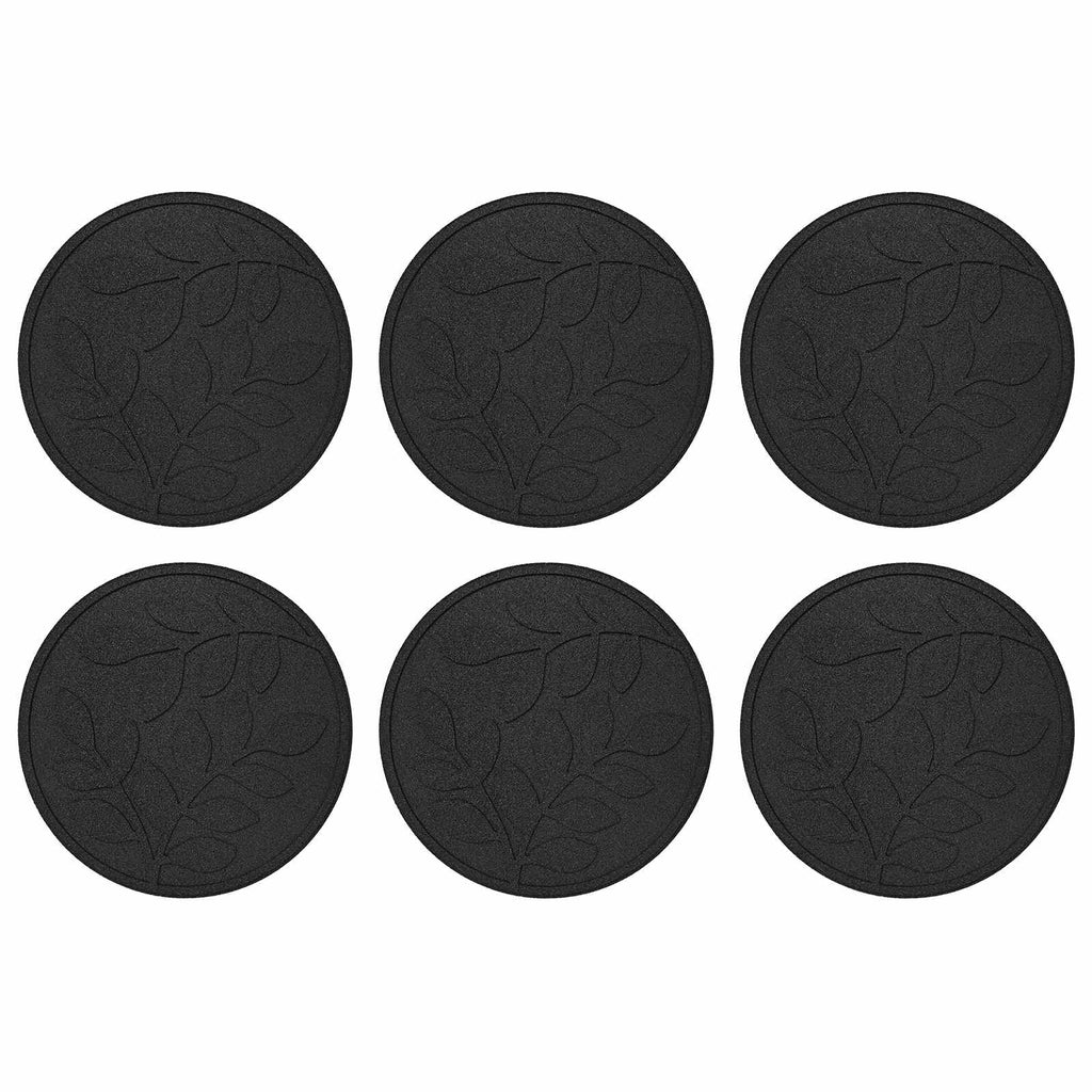 vidaXL Kamień kroczący 6 pcs Czarny Ø 44 x 2 cm Guma