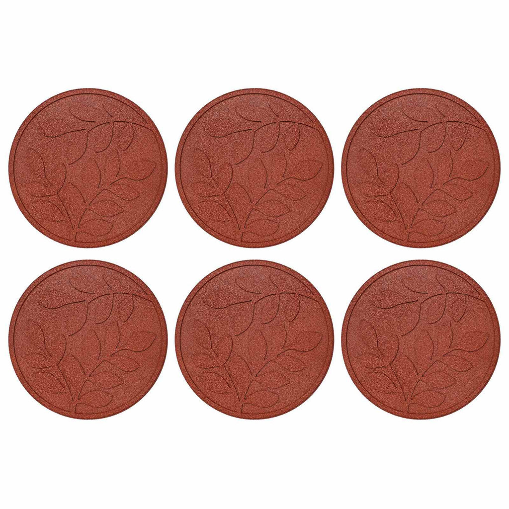 vidaXL Kamień kroczący 6 pcs Czerwony Ø 44 x 2 cm Guma