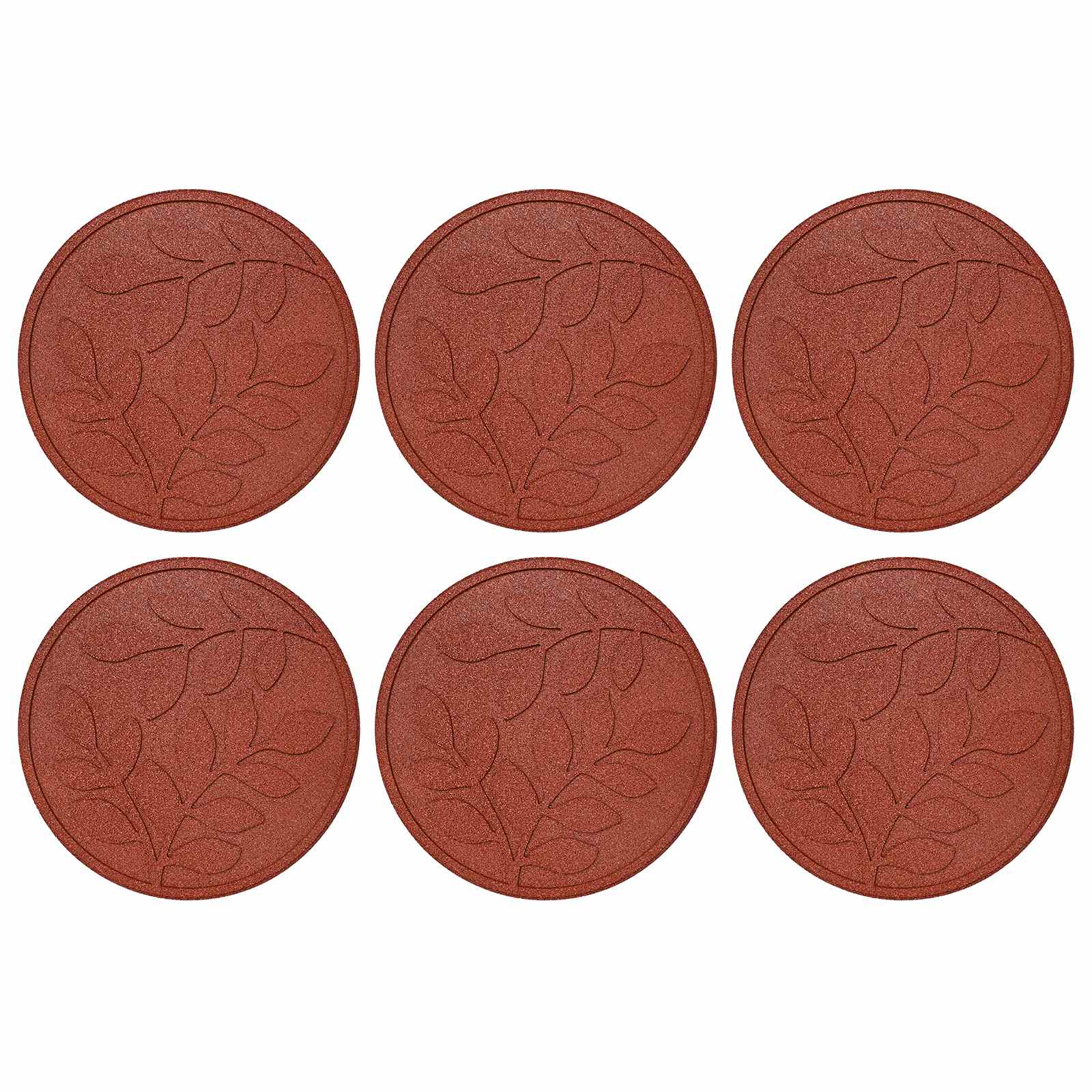 vidaXL Kamień kroczący 6 pcs Czerwony Ø 44 x 2 cm Guma