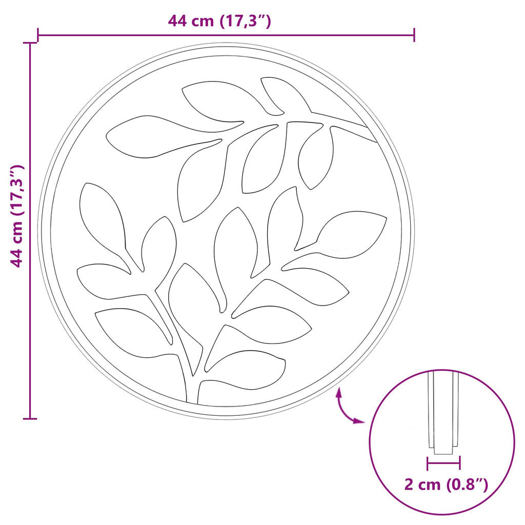 vidaXL Kamień kroczący 6 pcs Czerwony Ø 44 x 2 cm Guma