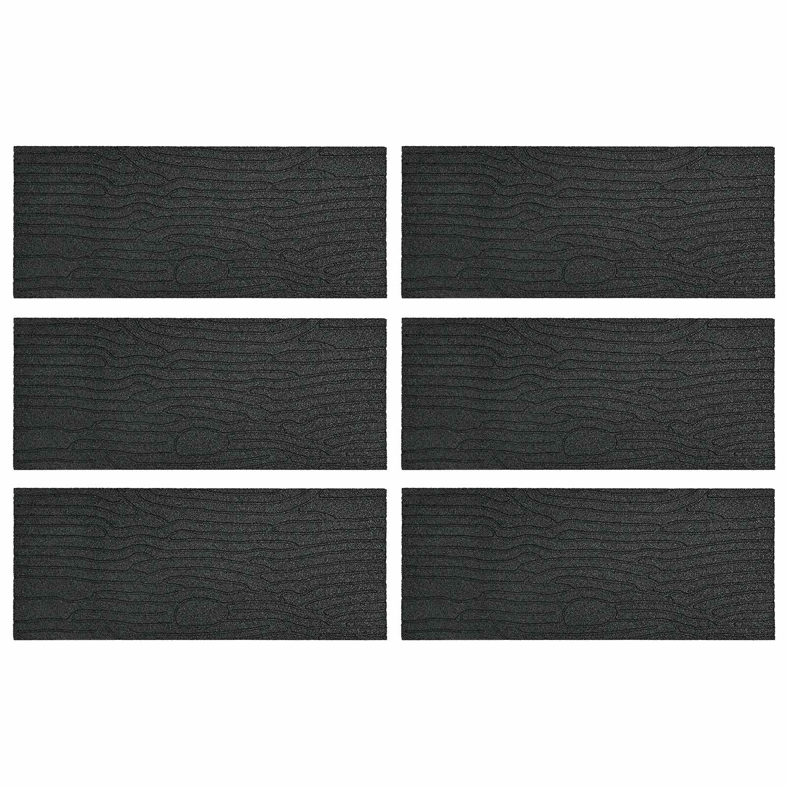 vidaXL Kamień kroczący 6 pcs Czarny 60,5 x 25 x 2 cm Guma
