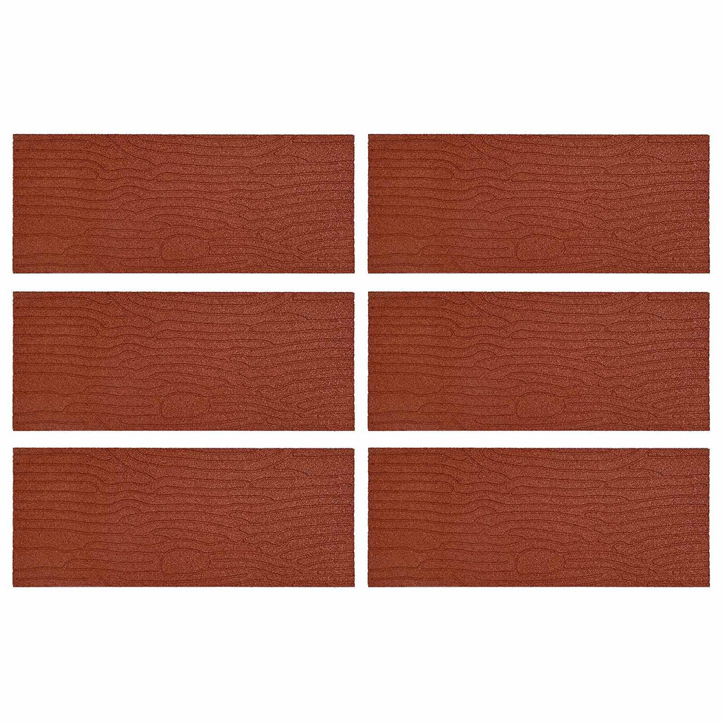 vidaXL Kamień kroczący 6 pcs Czerwony 60,5 x 25 x 2 cm Guma