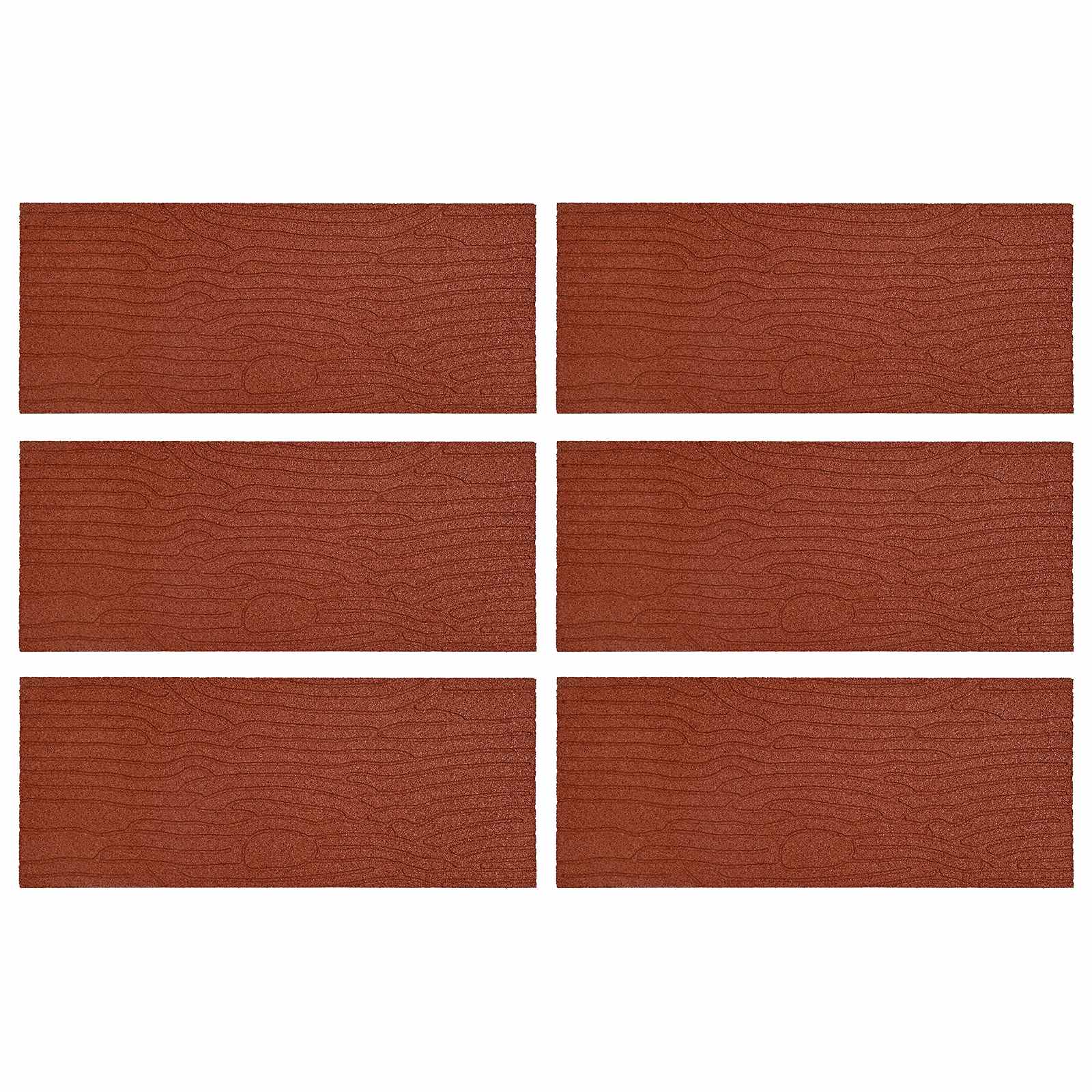 vidaXL Kamień kroczący 6 pcs Czerwony 60,5 x 25 x 2 cm Guma