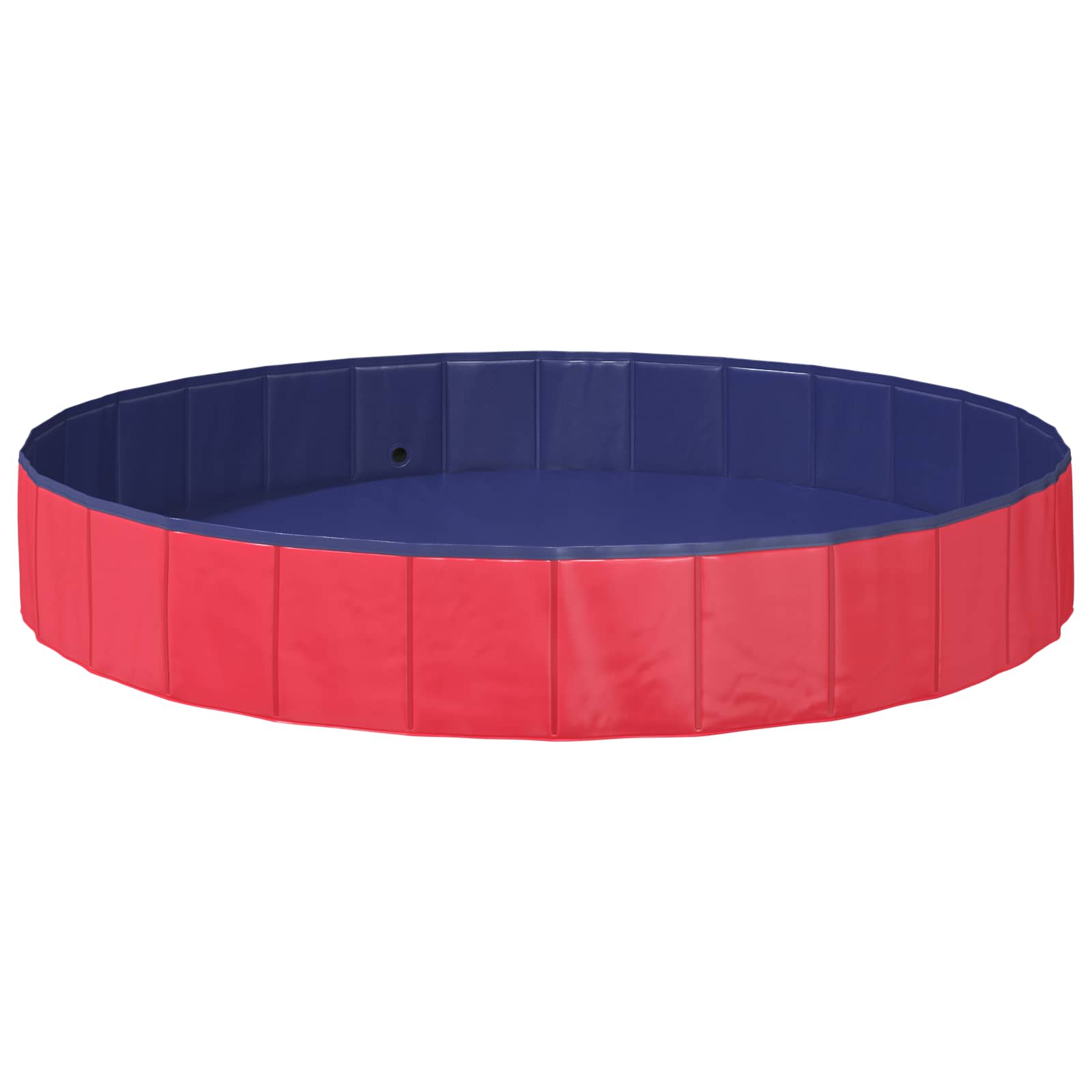 vidaXL Basen dla Psów czerwony Ø200 x 30 cm Gruby PVC