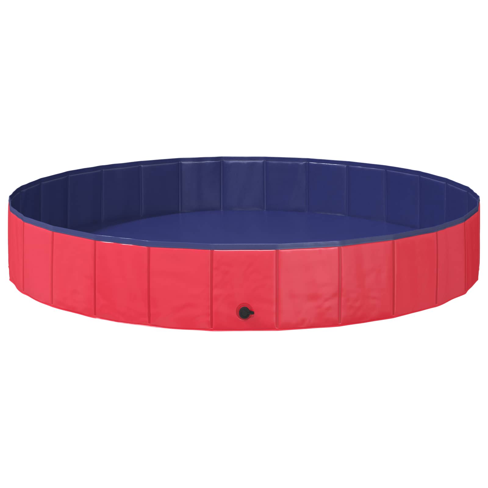 vidaXL Basen dla Psów czerwony Ø200 x 30 cm Gruby PVC